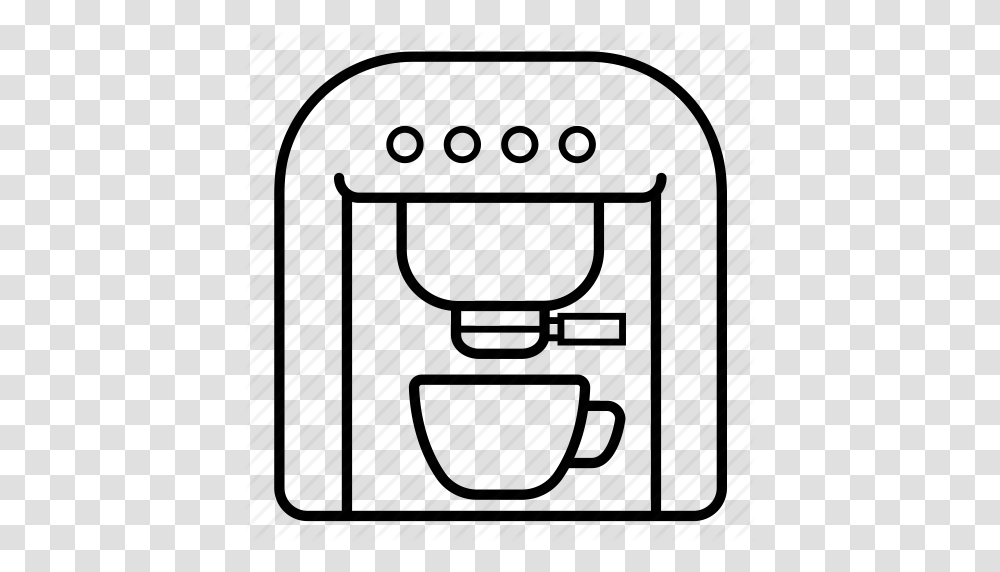 Appliance Coffee Coffeemaker Electric Espresso Machine Maker, Plan, Plot, Diagram Transparent Png