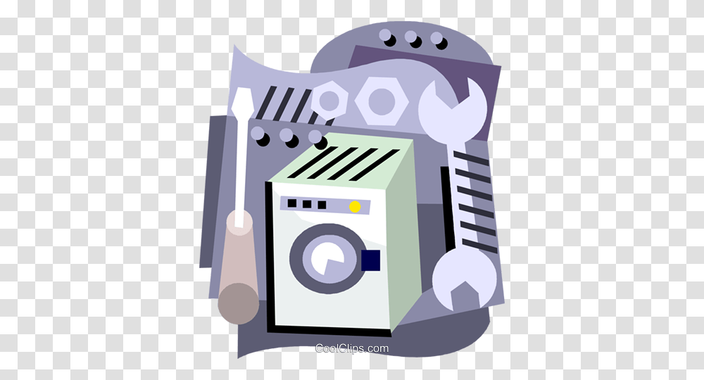 Appliance Maintenance Royalty Free Vector Clip Art Illustration, Washer, Electrical Device, Hardware, Electronics Transparent Png
