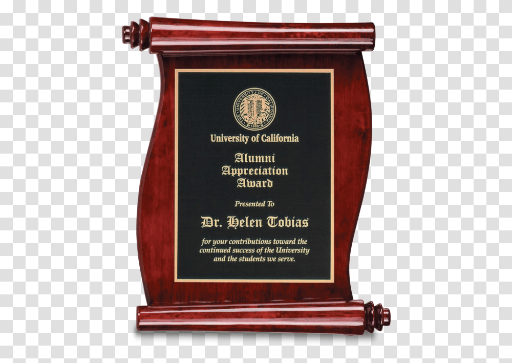 Appreciation Award To Student Trophy Engraved Plaque Transparent Png