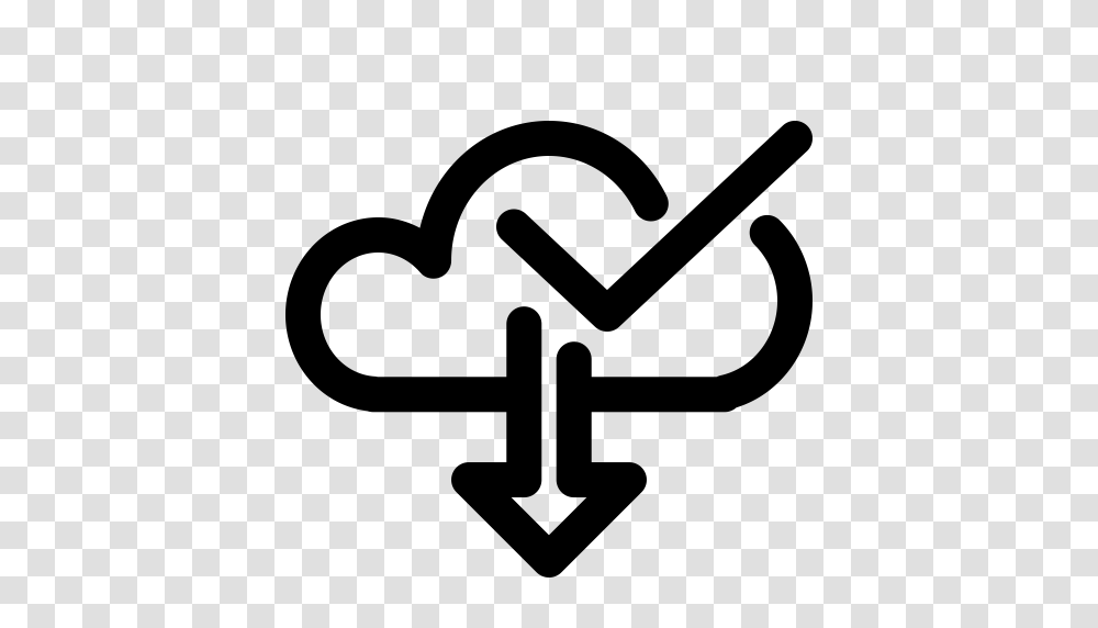 Approved Aproved Arrow Cloud Down Download Outline Icon, Gray, World Of Warcraft Transparent Png