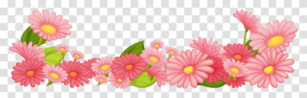 April Flowers Clipart Pink Flower Garden Clipart, Daisy, Plant, Daisies, Blossom Transparent Png