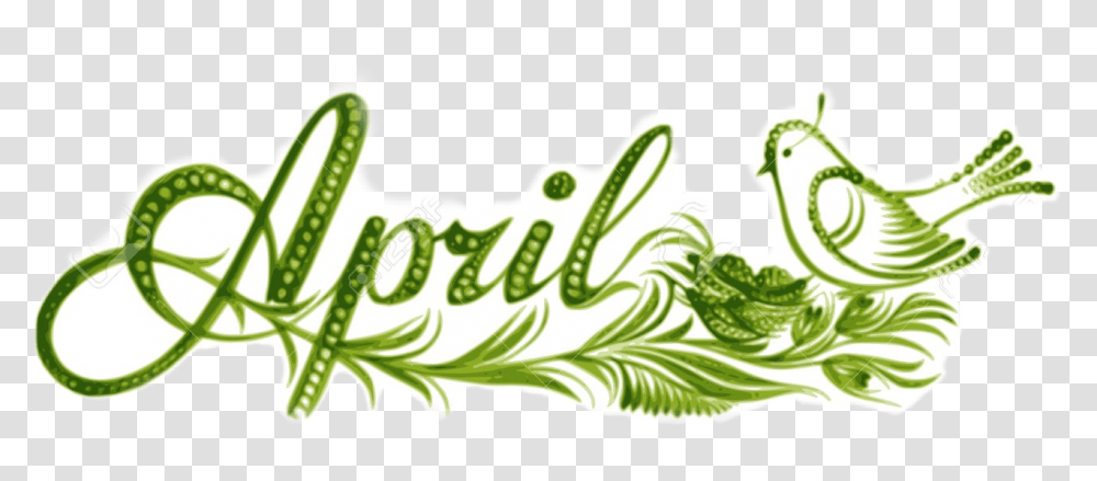 April Green Grn Monat Month Sticker By Lionessa Calligraphy, Graphics, Art, Floral Design, Pattern Transparent Png