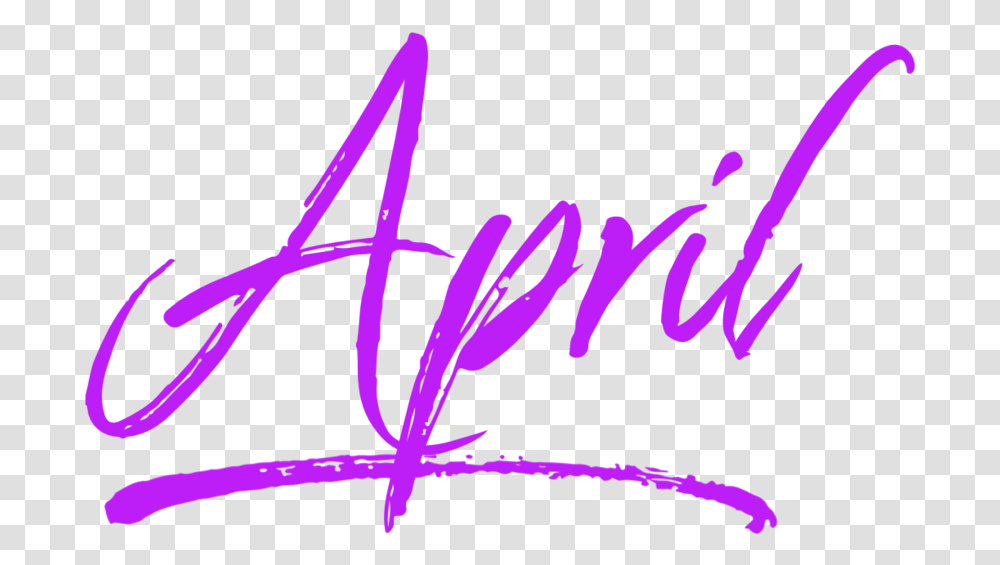 April Purple Language, Text, Handwriting, Signature, Autograph Transparent Png