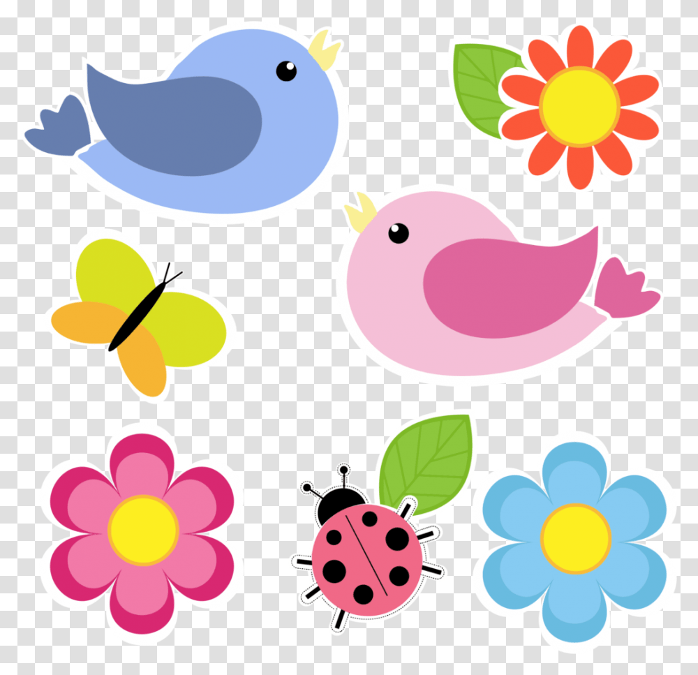 Птички основных цветов для детей