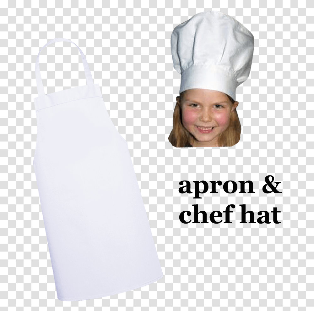 Apron And Chef Hat Costume Hat, Person, Human Transparent Png