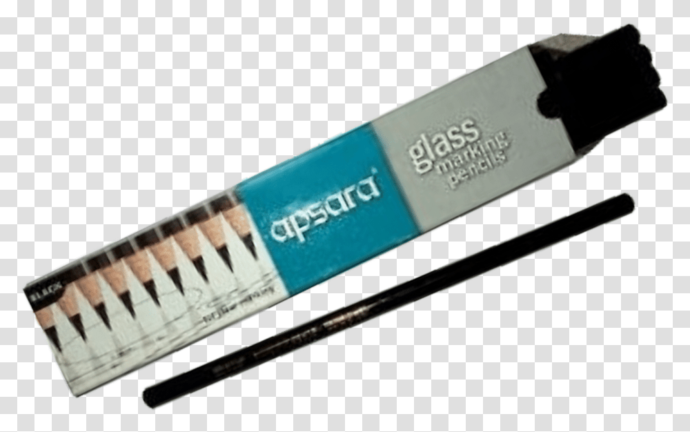 Apsara Glass Marking Black Pencil Box, Rubber Eraser, Incense, Musical Instrument, Wand Transparent Png