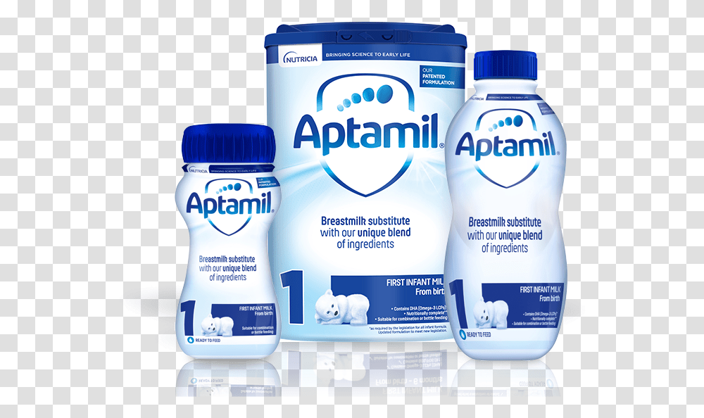 Aptamil First Infant Milk Aptamil 0 6 Months, Cosmetics, Shaker, Bottle, Deodorant Transparent Png