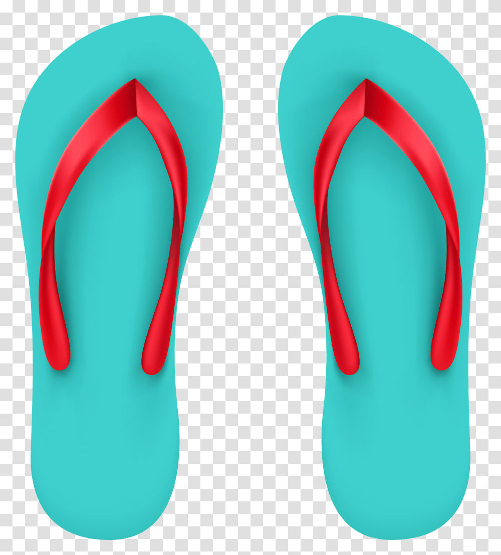 Aqua Beach Flip Flops Clipart, Apparel, Footwear, Flip-Flop Transparent Png