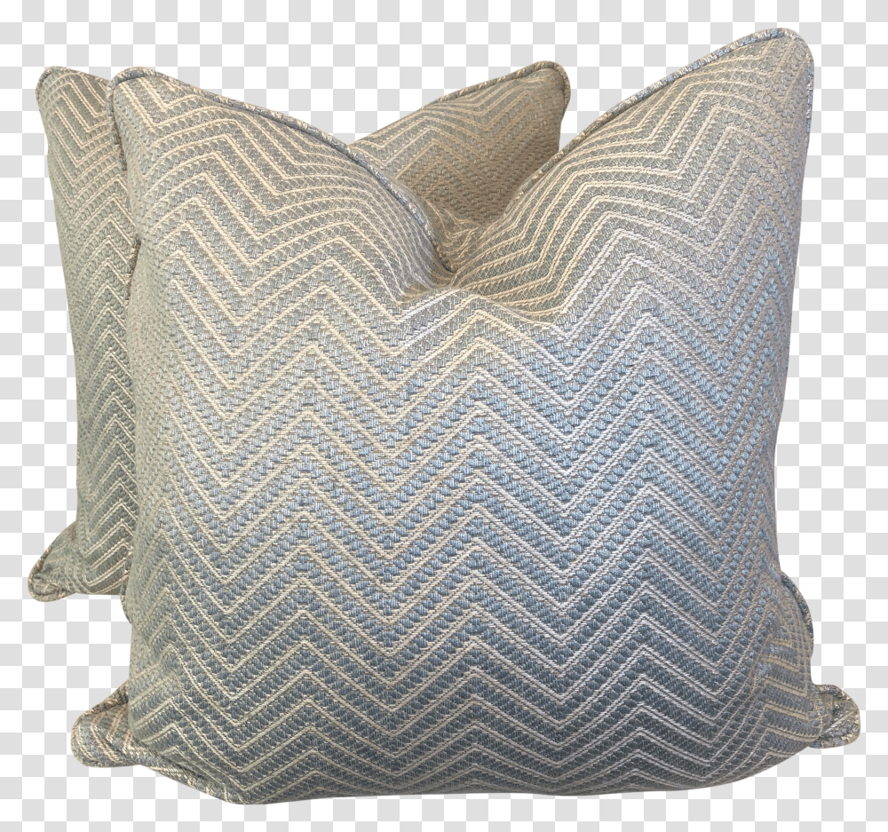 Aqua Chevron 22 Pillows A Pair For Sale Transparent Png