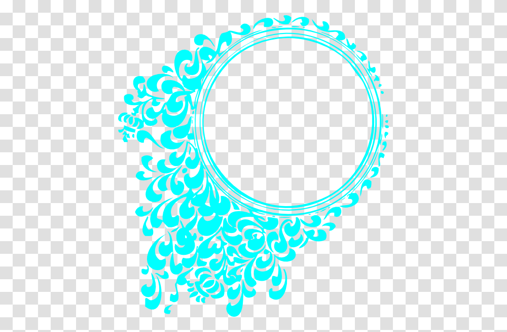 Aqua Circle Template Clip Art At Clker Border Frame Circle Design, Oval, Pattern Transparent Png