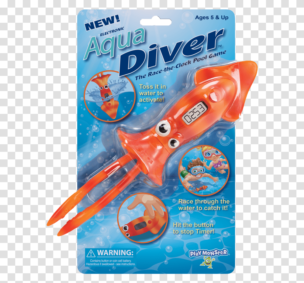 Aqua Diver Squid, Toy, Water Gun, Plastic Transparent Png