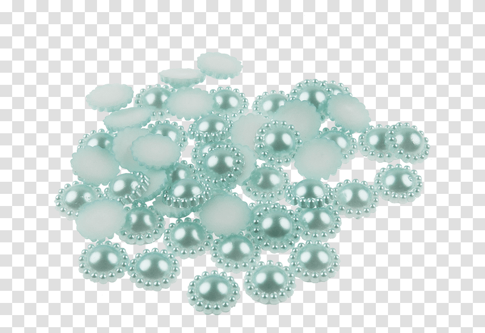 Aqua Flower Shape Flat Back Pearl 12mm Necklace, Accessories, Accessory, Jewelry, Snowflake Transparent Png