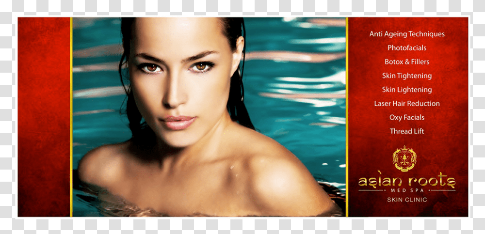 Aqua Portfolio Waterproof Makeup For Summer, Face, Person, Female, Pool Transparent Png