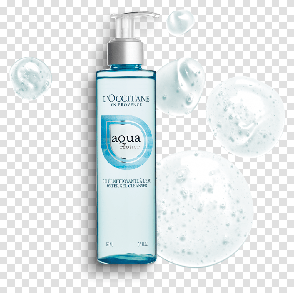 Aqua Reotier 65 Floz Water Gel Cleanser L'occitane En Provence, Bottle, Shaker, Cosmetics, Lotion Transparent Png