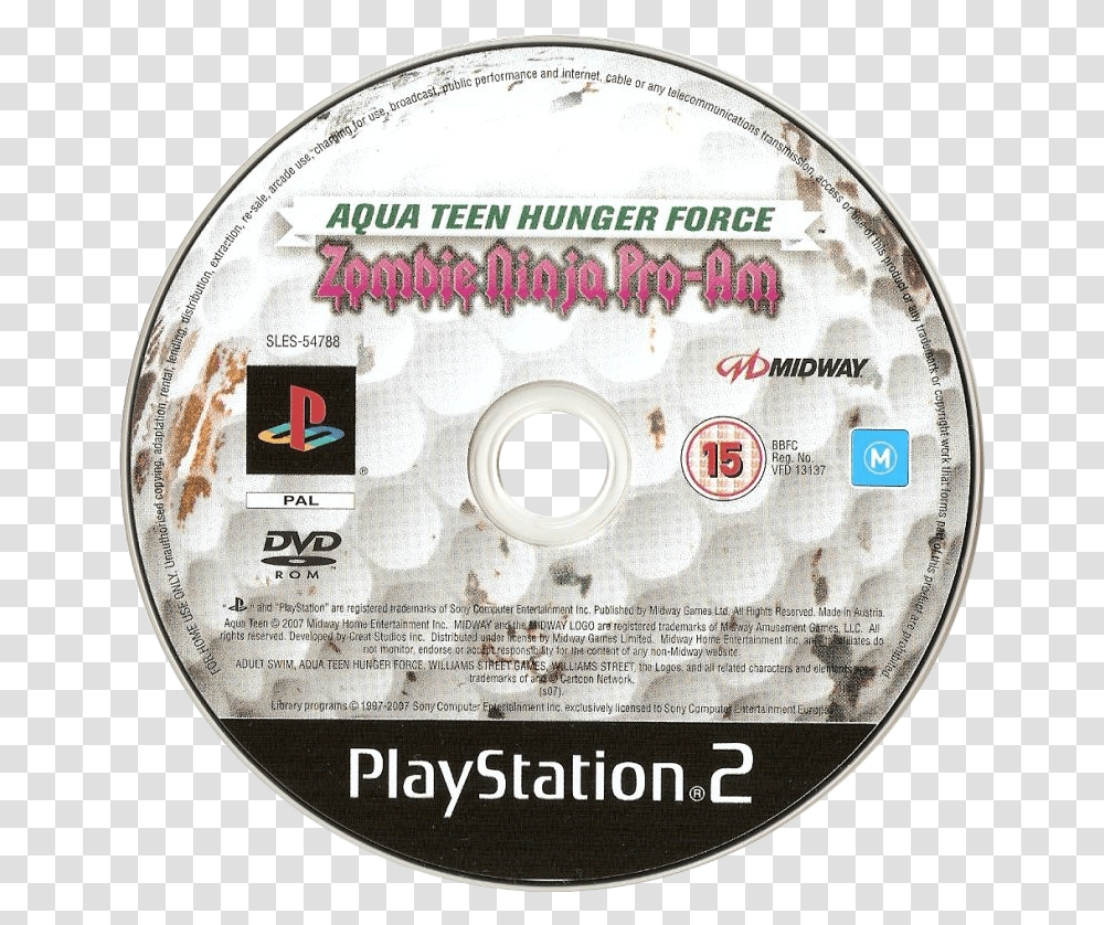 Aqua Teen Hunger Force Zombie Ninja Pro Am Ps2 Cover, Disk, Dvd Transparent Png