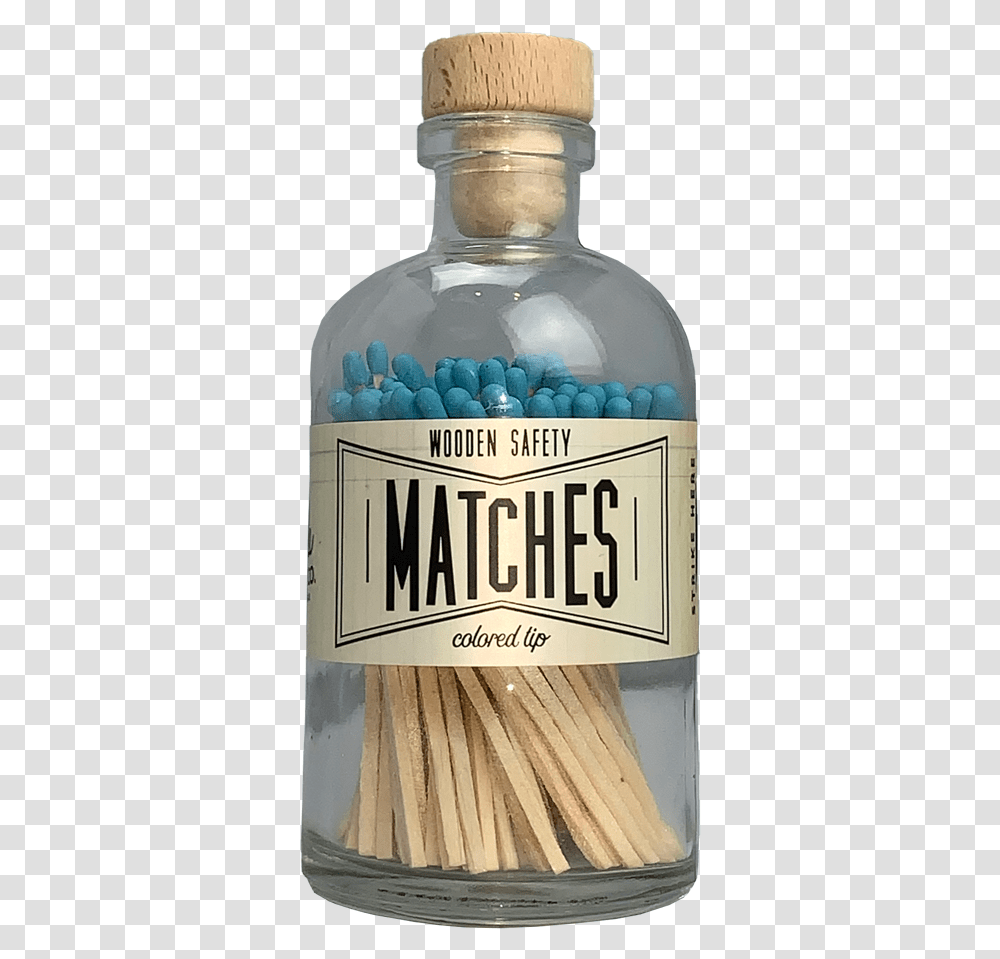 Aqua Vintage Apothocary Matches Bottle, Beverage, Drink, Jar Transparent Png