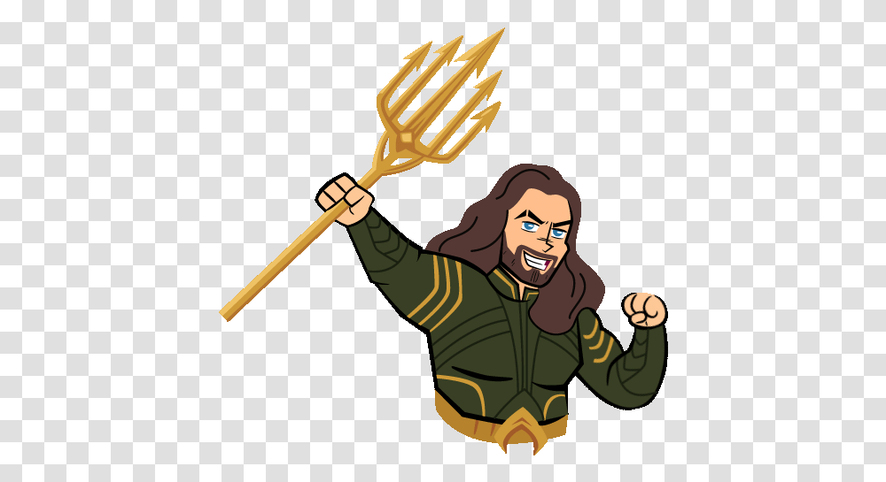 Aquaman 02 Cartoon, Trident, Emblem, Spear, Symbol Transparent Png