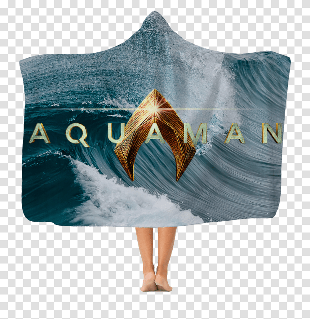 Aquaman Logo Ocean Scene Premium Hooded Blankets Ocean Waves Wallpaper Hd, Outdoors, Drawing Transparent Png