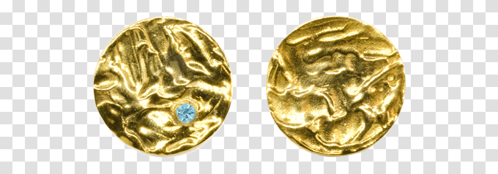 Aquamarine Pin Earrings Earrings, Gold, Coin, Money, Gold Medal Transparent Png