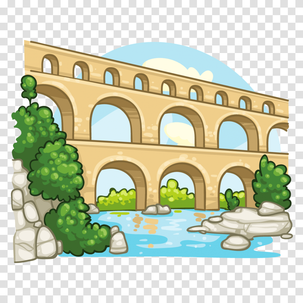 Aqueduct Clipart Ancient Roman Aqueduct, Mansion, House, Housing, Building Transparent Png