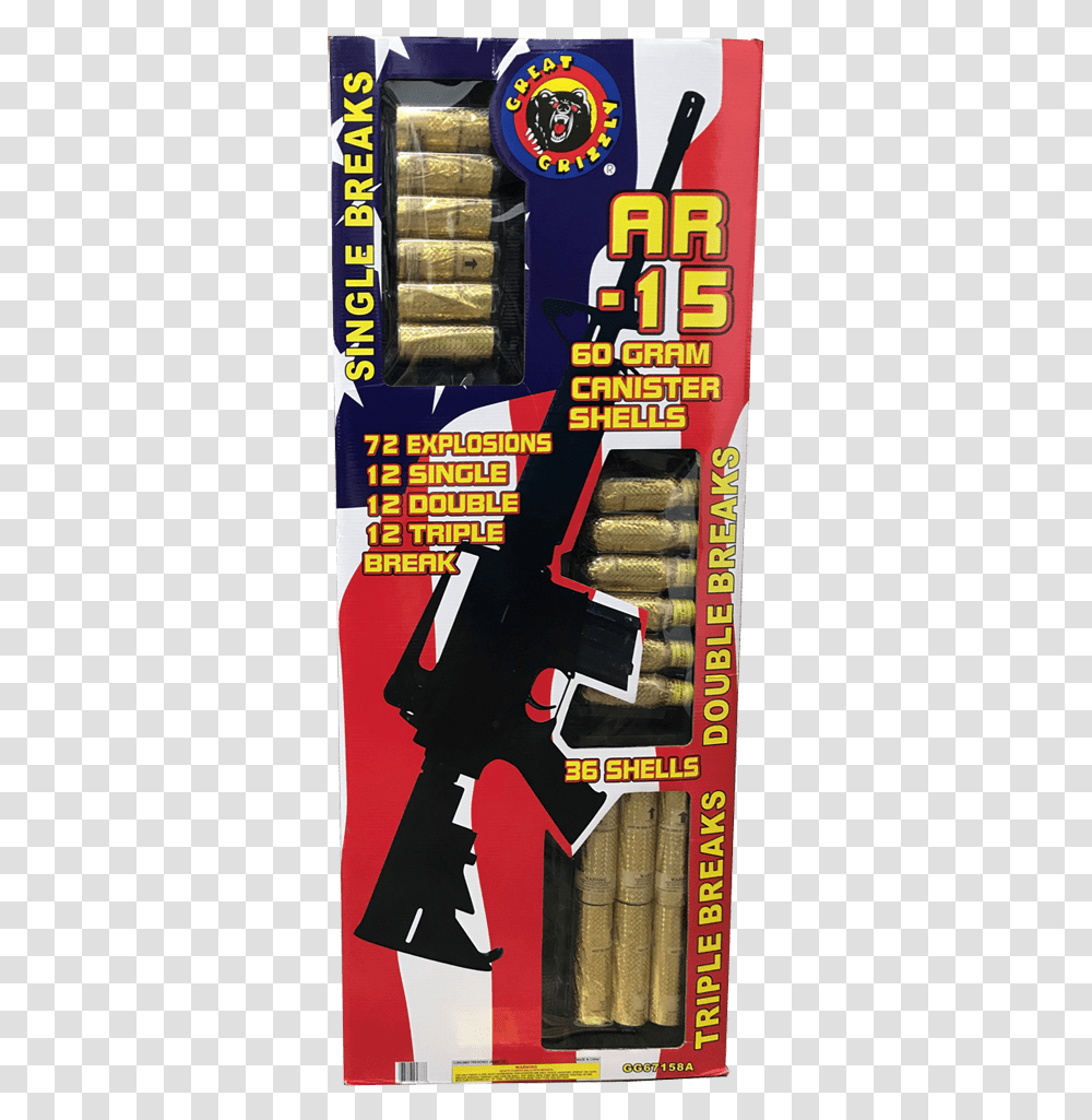 Ar 15 Canister Shells 36 Shells Fireworks 365 Horizontal, Poster, Advertisement, Arcade Game Machine, Clothing Transparent Png