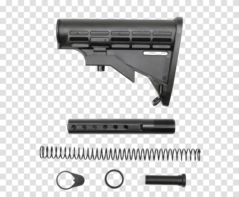 Ar Pistol Buffer Tube Ar Collapsible Stock Buffer Tube, Gun, Weapon, Weaponry, Handgun Transparent Png