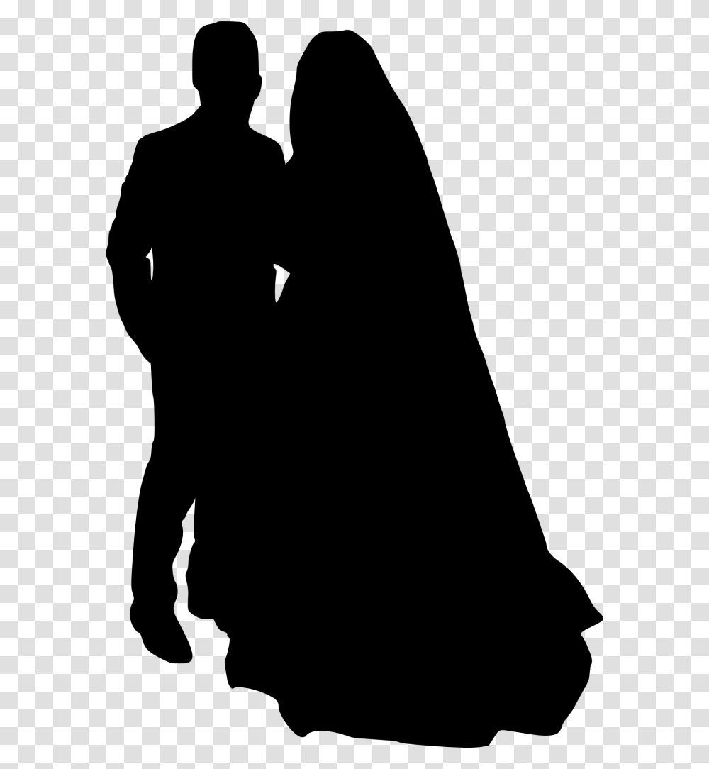 Arab Bride And Groom Silhouette, Gray, World Of Warcraft Transparent Png