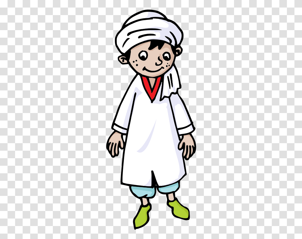 Arab Clip Art Image With No Arabian Clipart, Person, Human, Clothing, Apparel Transparent Png