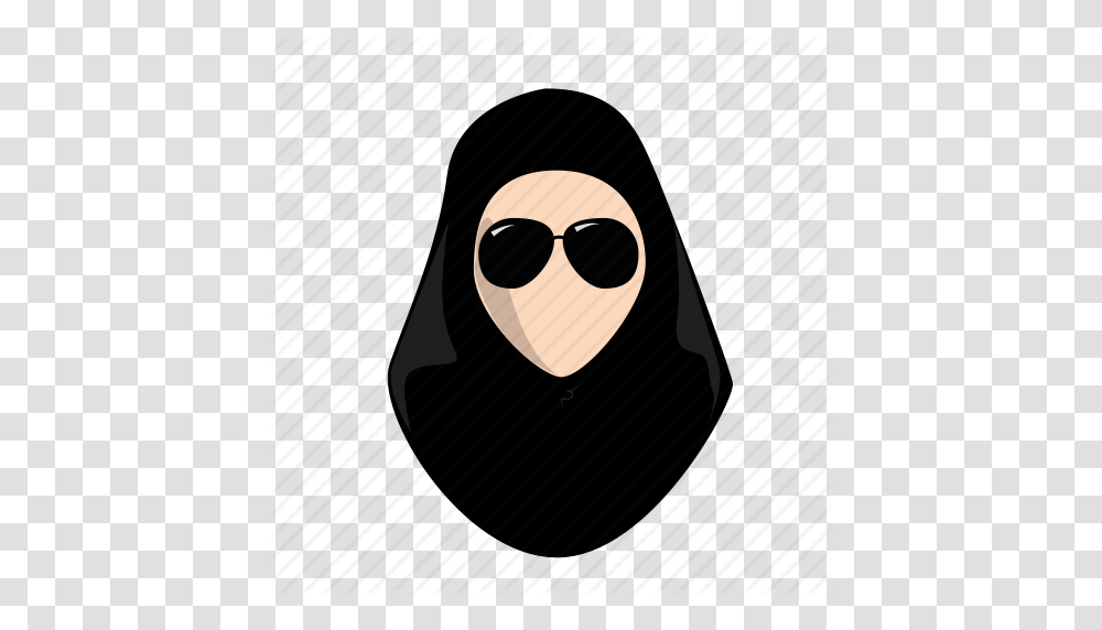 Arab Fashion Female Hijab Lady Style Woman Icon, Face, Sunglasses, Hood Transparent Png