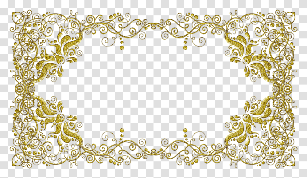 Arabesco Dourado Moldura Dourada Arabescos, Floral Design, Pattern Transparent Png