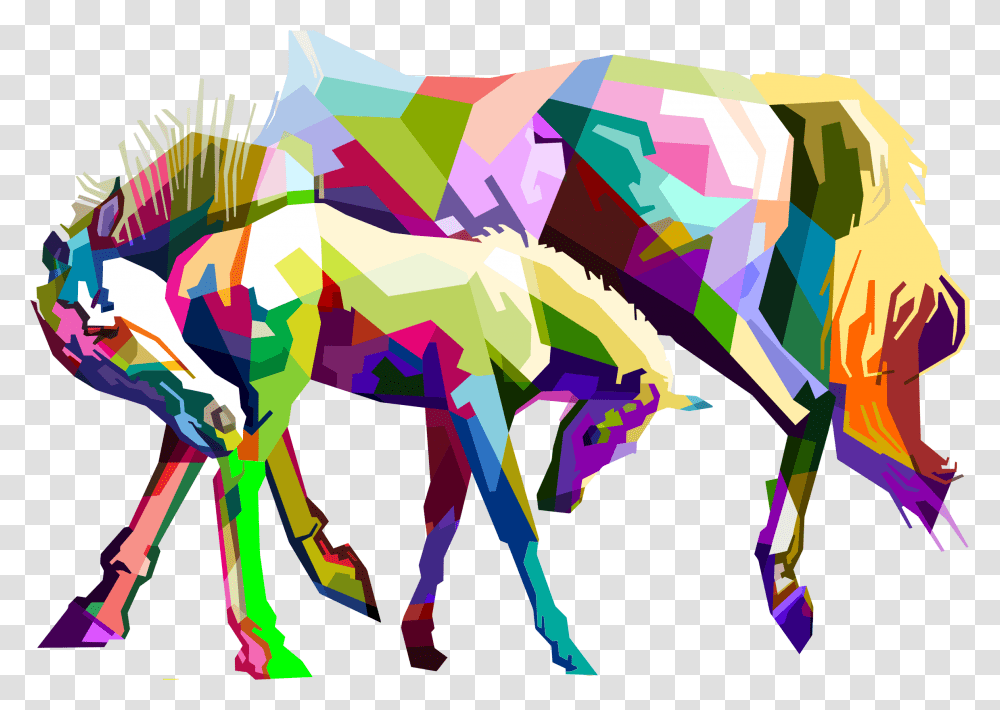 Arabian Horse Drawing Horse Head Mask Pop Art Geometric Horse Vector Free, Dragon, Animal, Modern Art Transparent Png