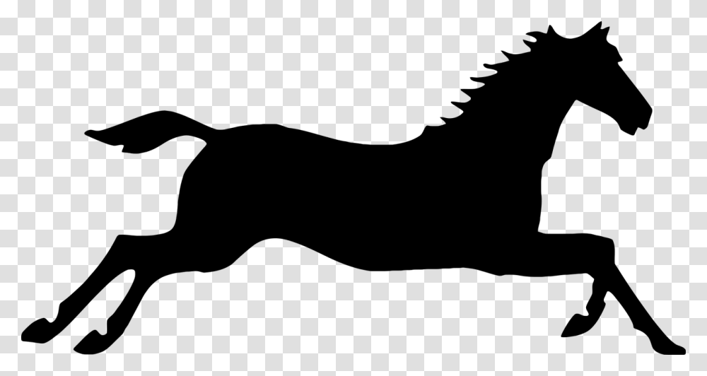 Arabian Horse Gallop Friesian Horse Black Forest Horse Galloping Horse Silhouette, Gray, World Of Warcraft Transparent Png