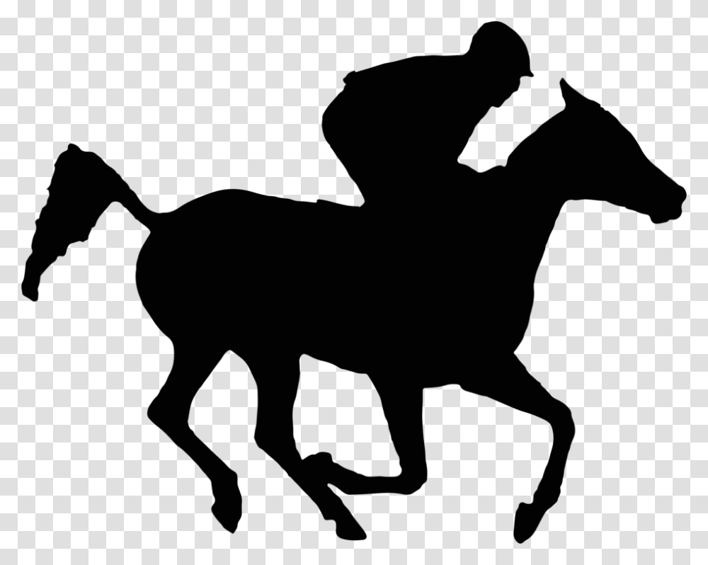 Arabian Horse Thoroughbred Horse Racing The Kentucky Derby Free, Silhouette, Person, Outdoors, Mammal Transparent Png