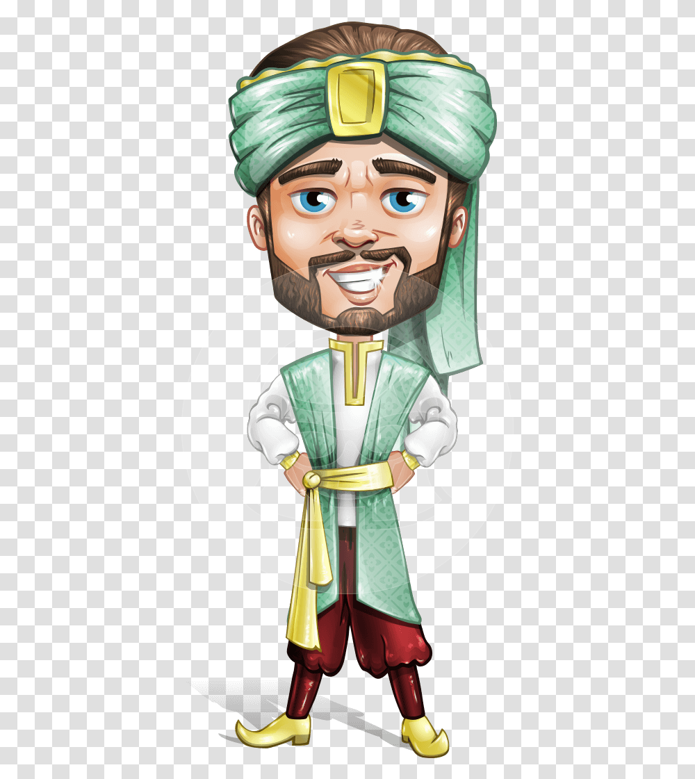 Arabian Man With Beard Cartoon Vector Character Aka Cartoon Man Arab Guy, Person, Figurine, Head, Face Transparent Png