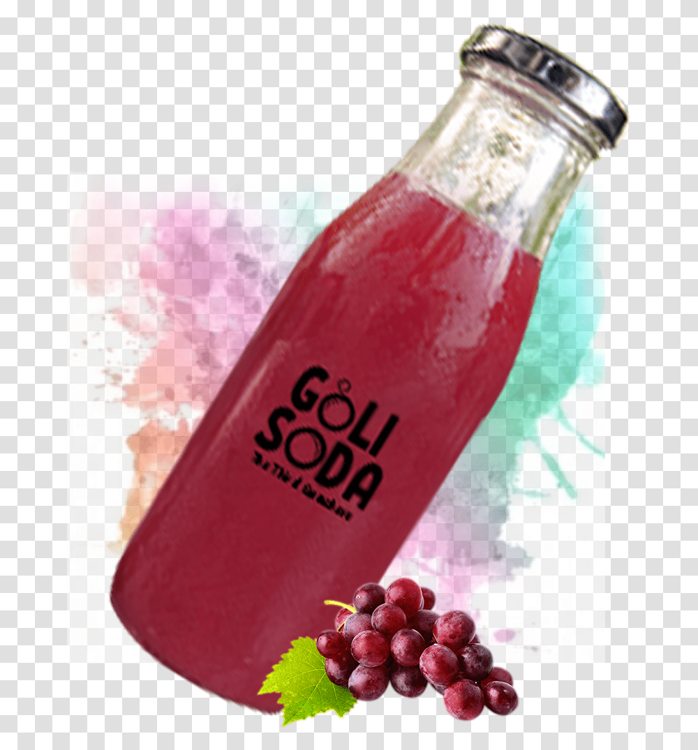 Arabian Pulpy Grape Juice Goli Soda Bottle, Plant, Beverage, Drink, Fruit Transparent Png