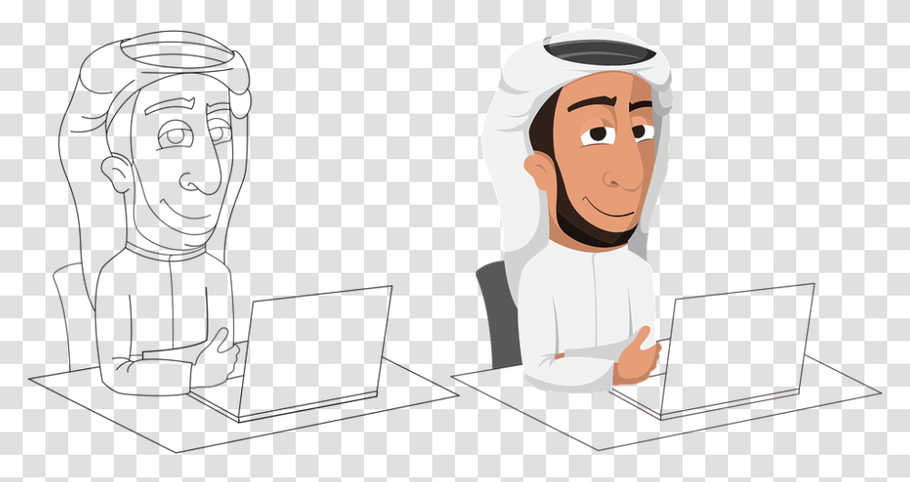 Arabic Arab Man Graphics, Waiter, Priest, Judge, Chef Transparent Png