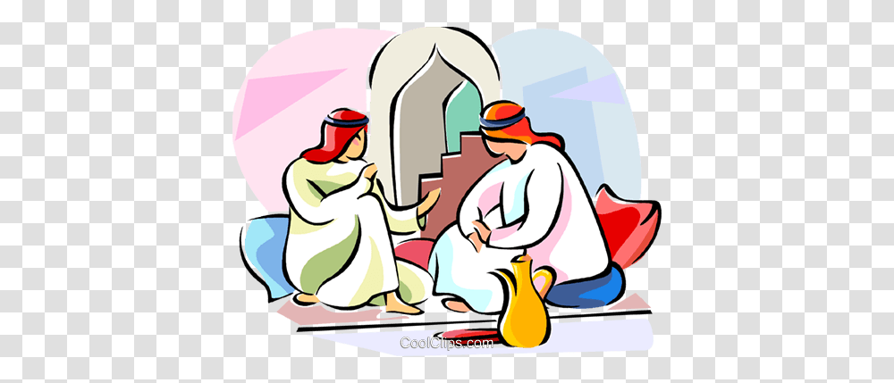 Arabic People Royalty Free Vector Clip Art Illustration, Washing, Drawing, Sewing, Kneeling Transparent Png