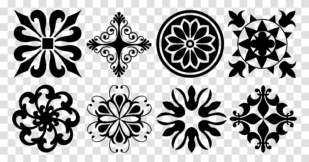 Arabic Vector Ornament Arabic Flower Design Vector, Gray, World Of Warcraft Transparent Png