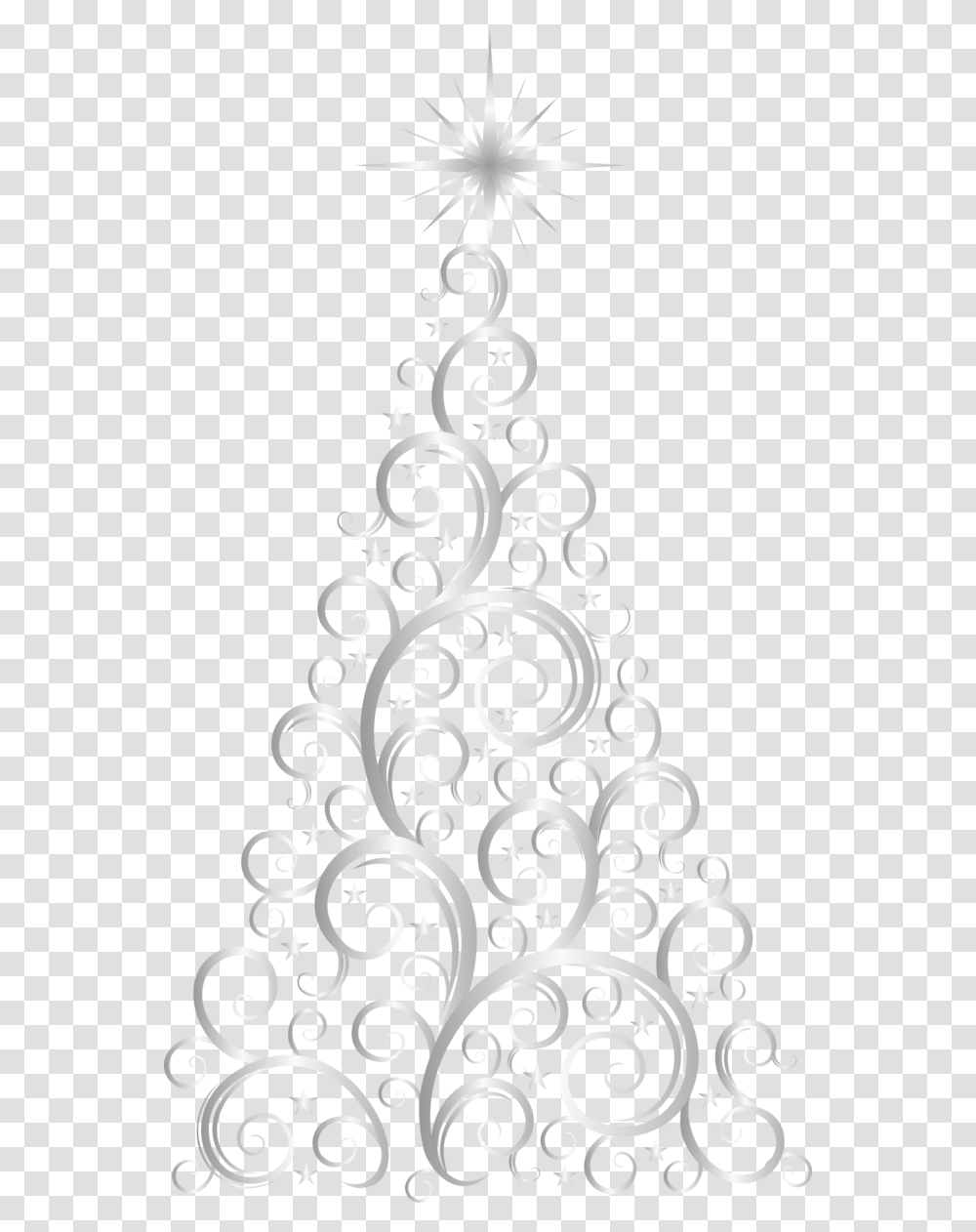 Arbol De Navidad Christmas Tree Silver, Floral Design, Pattern Transparent Png