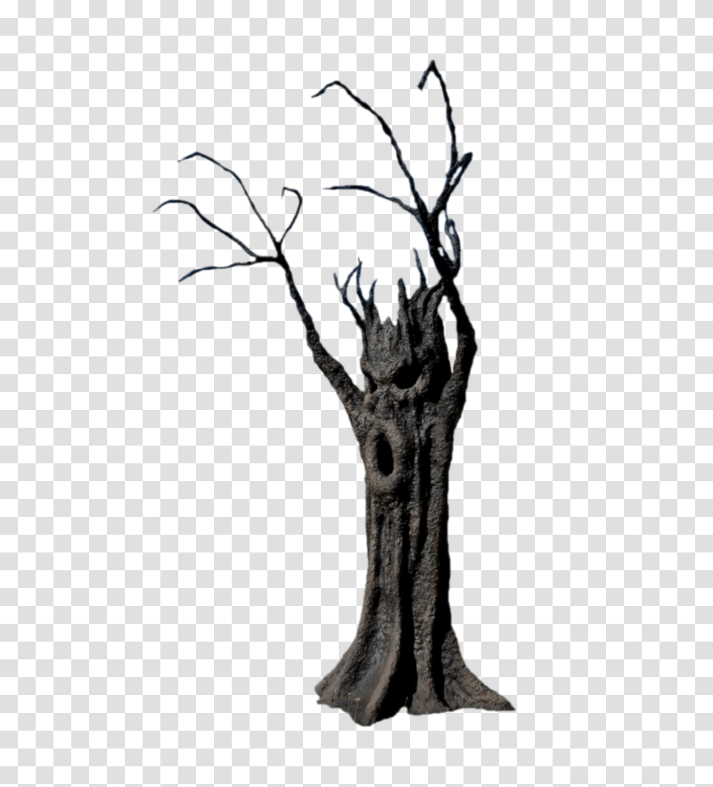 Arbol Tree Terror Tronco Spooky, Alien, Skeleton Transparent Png