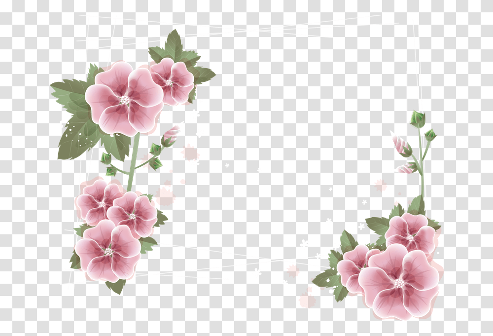 Arboles Y Flores Marcos De Flores 800x620 Royalty Free Flower Border Clipart, Graphics, Floral Design, Pattern, Plant Transparent Png