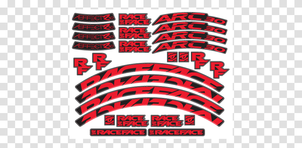 Arc Aeffect Rim Decal Kits Race Face Rim Decals, Word, Number Transparent Png