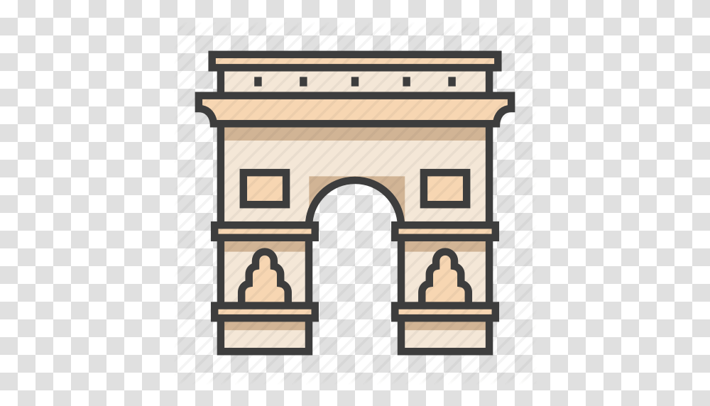 Arc De Triomphe Architecture Europe Landmark Monument Paris, Building, Arched, Rug, Pillar Transparent Png