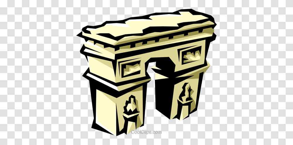 Arc De Triomphe Royalty Free Vector Clip Art Illustration, Architecture, Building, Pillar, Column Transparent Png