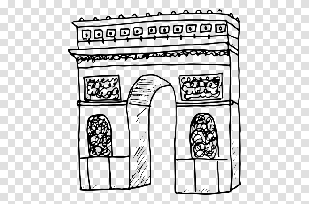 Arc De Triomphe Rubber Stamp Paris Stamps Stamptopia, Architecture, Building, Gate, Arched Transparent Png