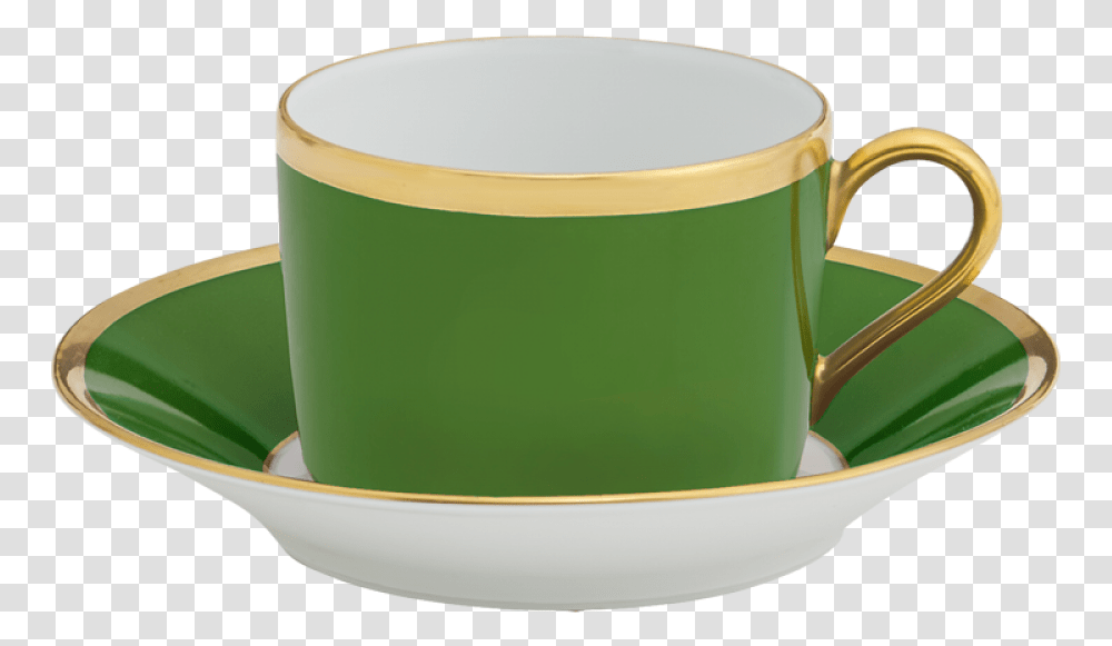 Arc En Ciel Empire Green Tea Cup Amp Saucer Coffee Cup, Pottery, Milk, Beverage, Drink Transparent Png