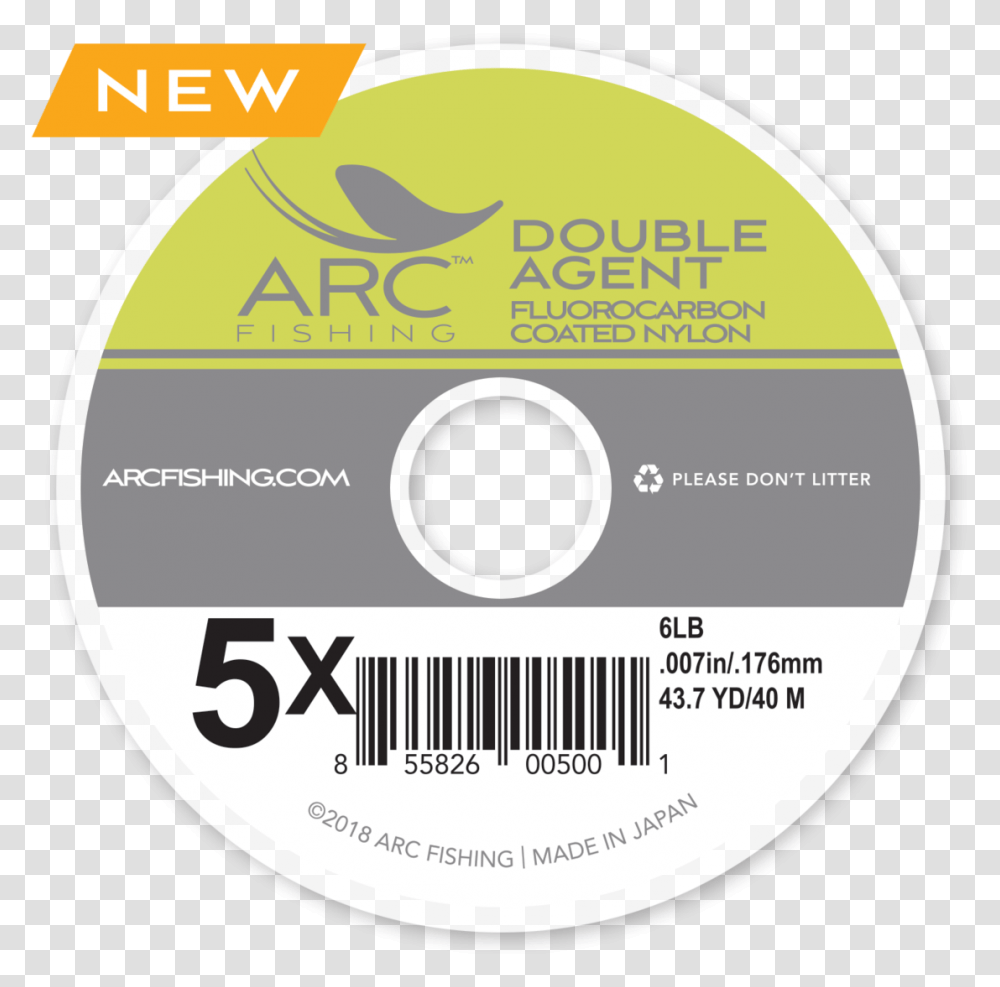 Arc Fishing Double Agent Fluorocoat Tippet Optical Disc, Disk, Dvd Transparent Png
