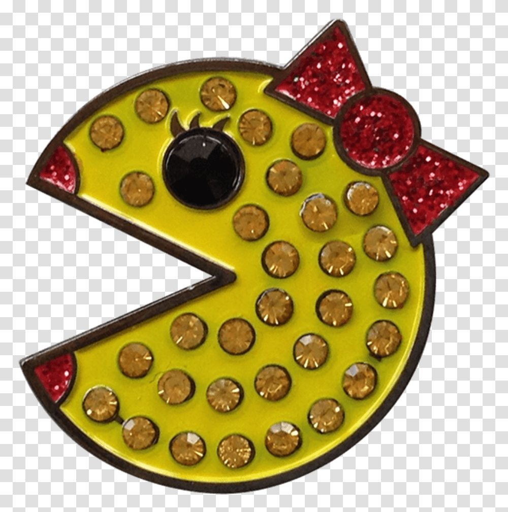Arcade Ball Marker With Crystals Ms. Pac Man, Brooch, Jewelry, Accessories, Accessory Transparent Png