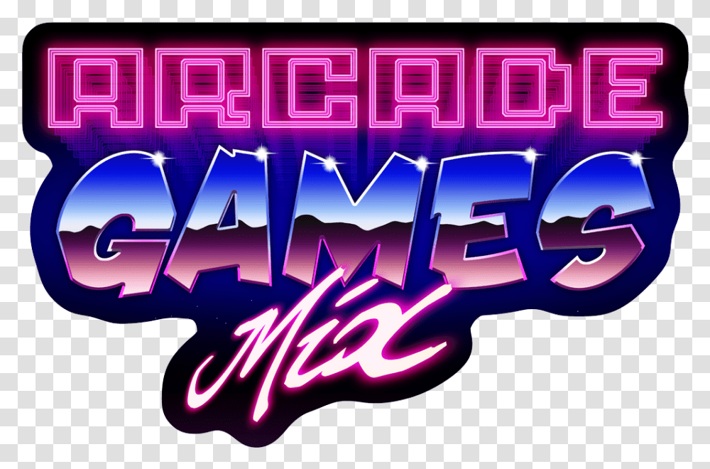 Arcade Games Mix Arcade Games Logo, Purple, Graphics, Art, Lighting Transparent Png