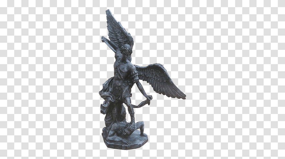 Arch Angel Micheal 47cm Michael Angel Sculpture, Statue, Art, Ornament, Archangel Transparent Png
